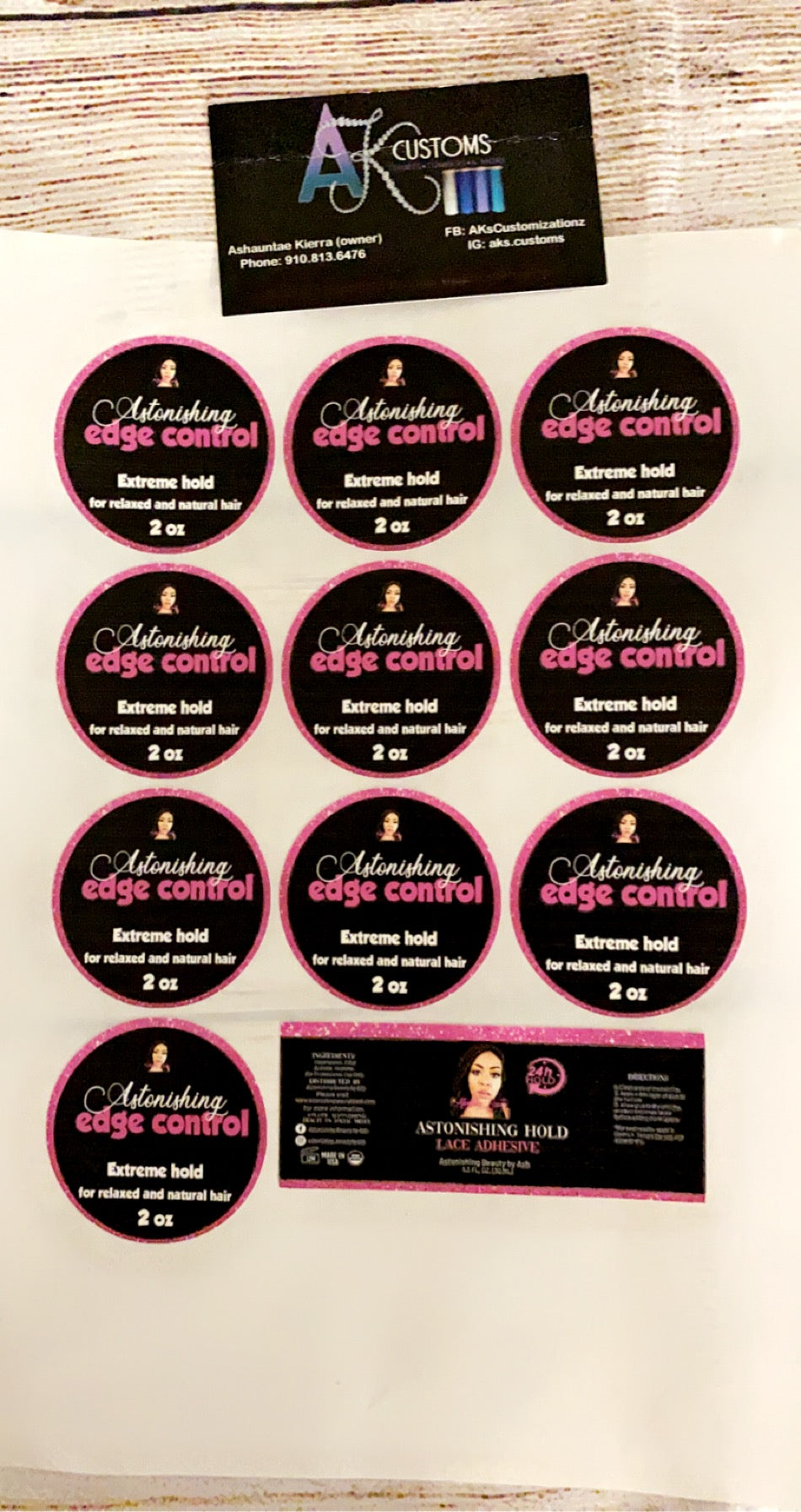 Sheet Labels (per sheet)