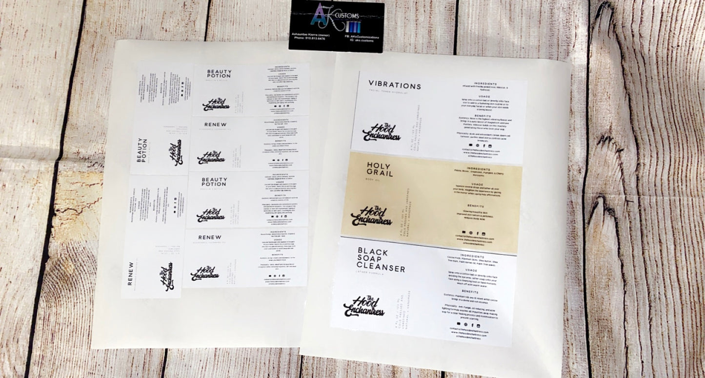 Sheet Labels (per sheet)