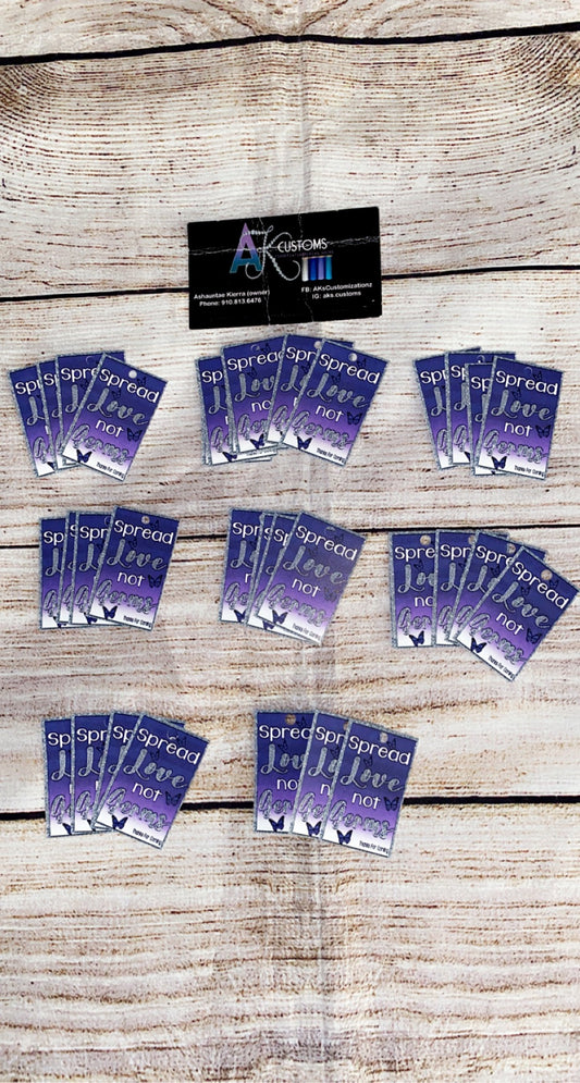 Tags (dozen) (gift tags, sanitizer tags, treat bag tags)